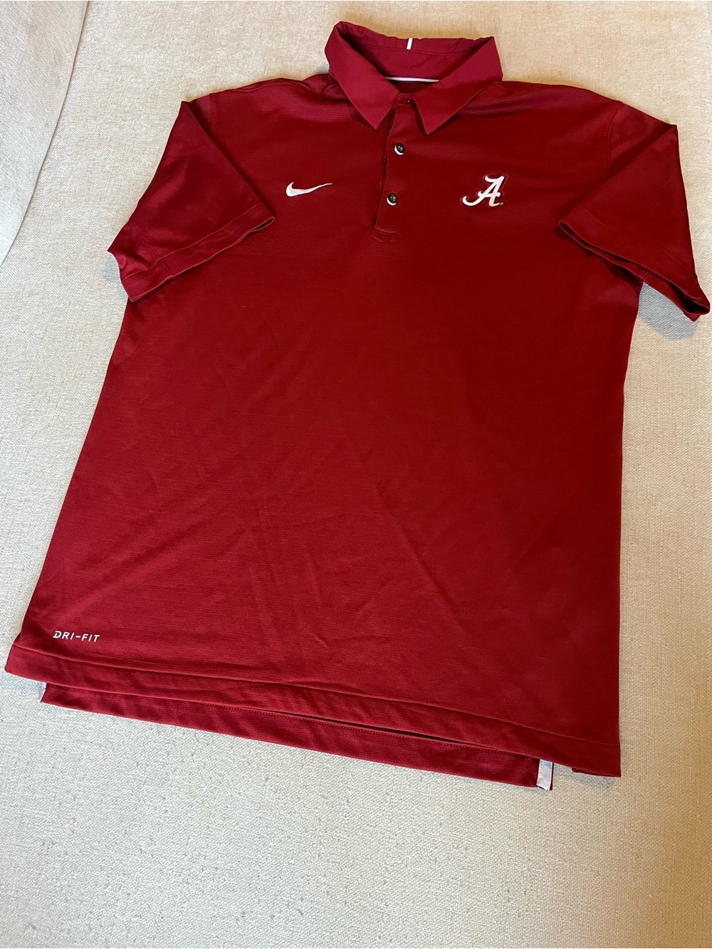 Alabama Crimson Tide Nike Dri-Fit Polo Shirt - Men's M